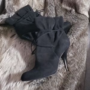 NWT Calvin Klein Black Suede Booties